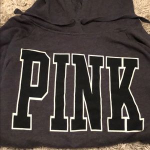 Pink Victoria’s Secret dark grey hoodie